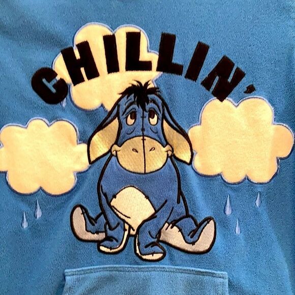 Disney “Chillin” Eeyore Pullover Fleece Hoodie - Picture 2 of 5